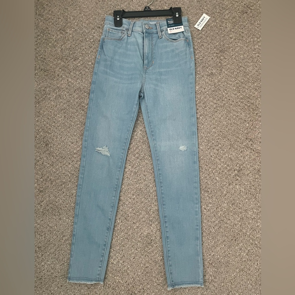 Old Navy Girls skinny jeans, size: 12, light wash. New with tags